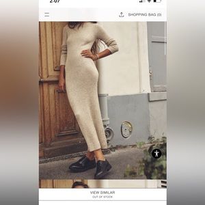 Zara METALLIC THREAD KNIT MAXI DRESS